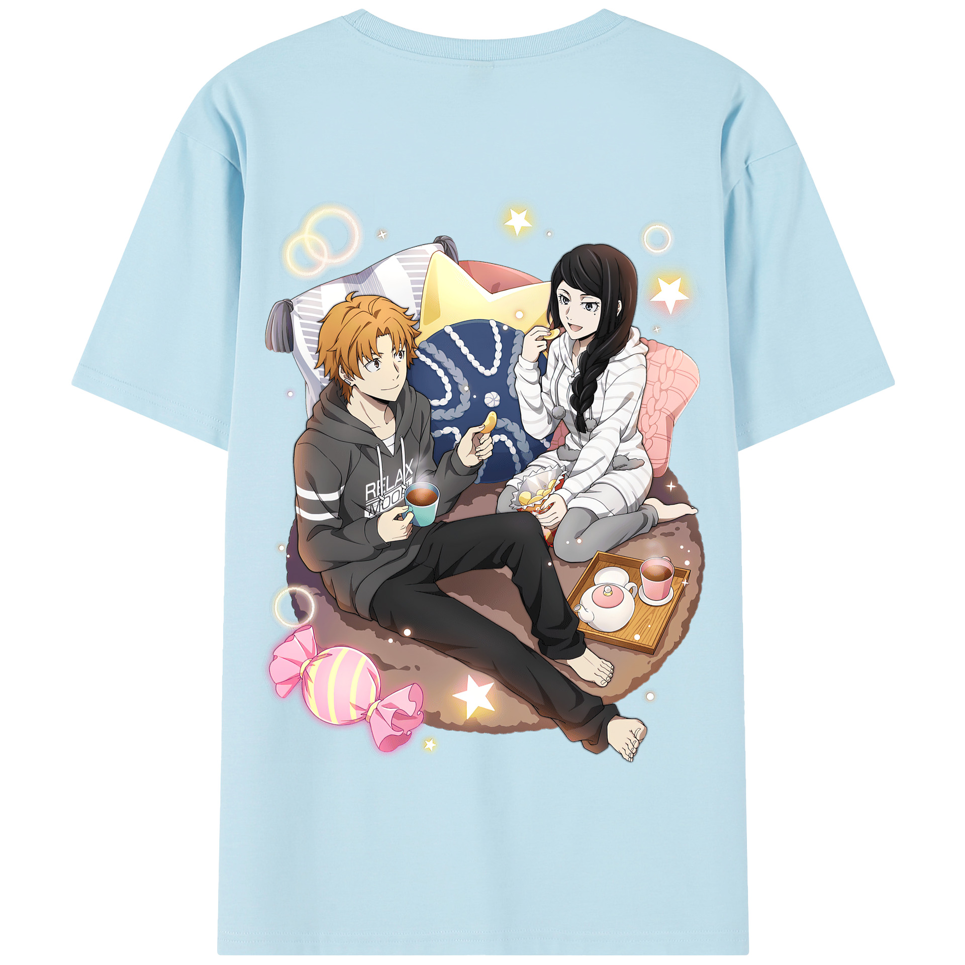 （画像用） 文豪ストレイドッグス Bungo Stray Dogs 綿100％半袖Tシャツ（背面プリント）